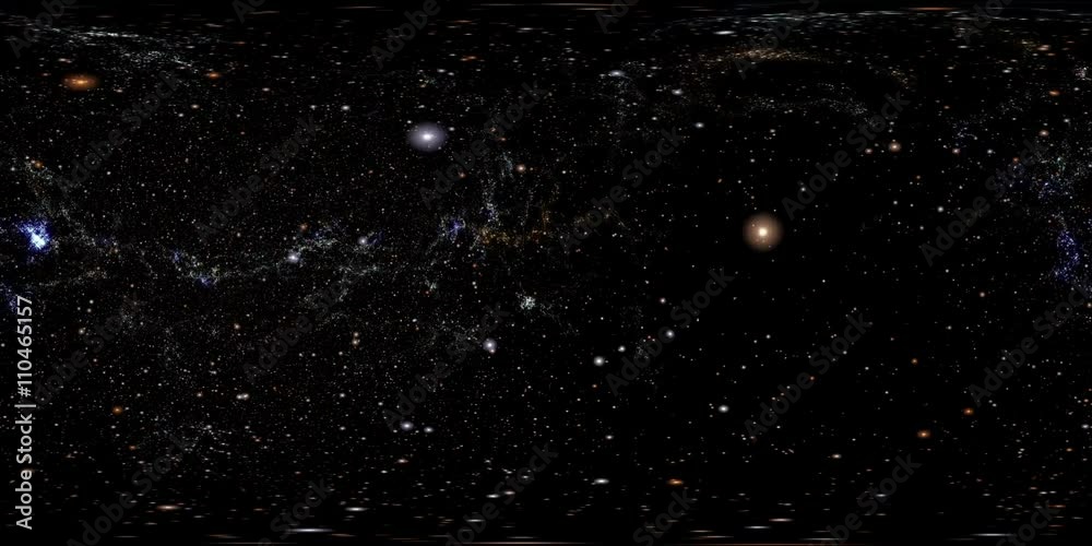 Sticker 360 vr space 3002: virtual reality video of flying through star fields in space (loop). designed to 