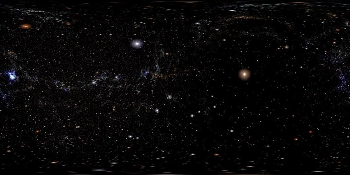 360 VR Space 3002: Virtual reality video of flying through star fields in space (Loop). Designed to be used in Oculus Rift, Samsung Gear VR and other virtual reality displays.