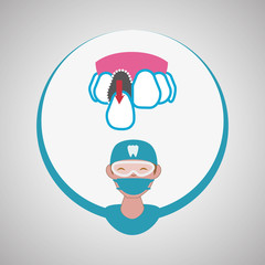 Dental care design. health concept. medical care icon, editable vector