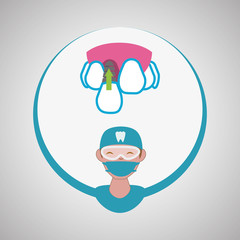 Dental care design. health concept. medical care icon, editable vector
