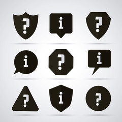 Help design. Question mark icon. Flat illustration