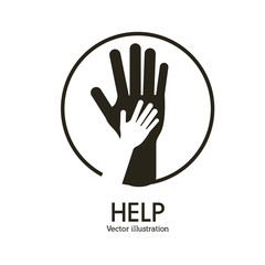 Help design. Question mark icon. Flat illustration