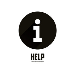 Help design. Question mark icon. Flat illustration