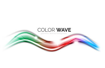 Glossy wave isolated on white background 