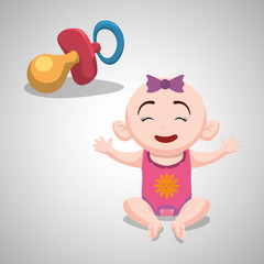 Baby shower design. invitation design.  isolated illustration