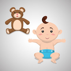 Baby shower design. invitation design.  isolated illustration