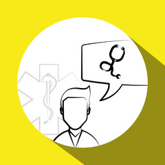 Doctor design. Medical care concept. Health care sign