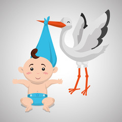 Baby shower design. invitation design.  isolated illustration