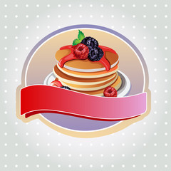 blueberry pancake label