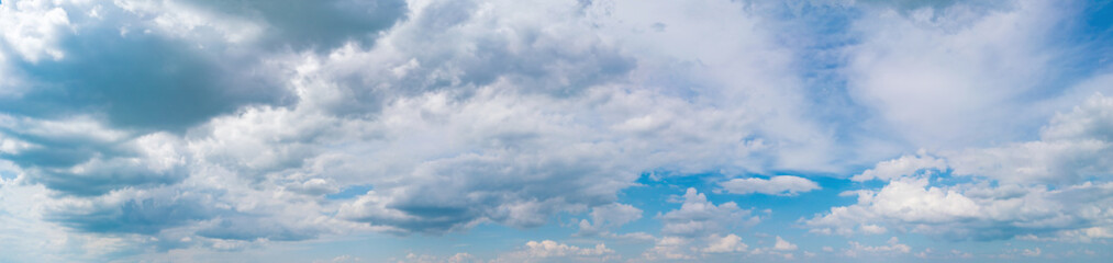 Panorama of clouds on sky