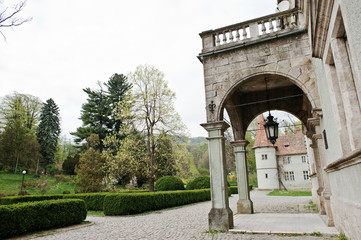 Fototapeta premium Schonborn hunting castle in Carpaty,Transcarpathia,Ukraine. Bui