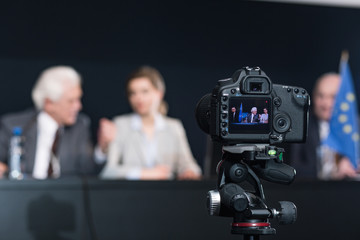 Video camera in a conference room