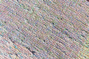 texture of woven cotton white, red, blue thread
