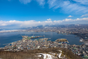 Hakodate Cityscape. Bay, Harbor, Downtown Landscape, Hokkaido, Japan