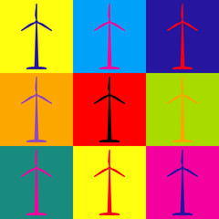 Wind turbine logo or icon