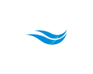 Fototapeta na wymiar wave blue logo