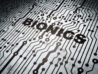 Fototapeta premium Science concept: circuit board with Bionics