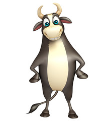 Bull funny cartoon character