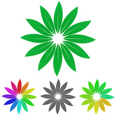 Fototapeta na wymiar Leaves logo vector set