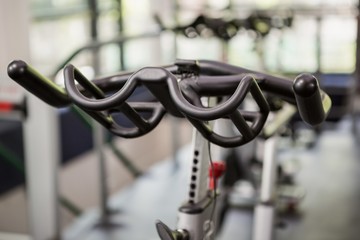 Close-up of exercise bike