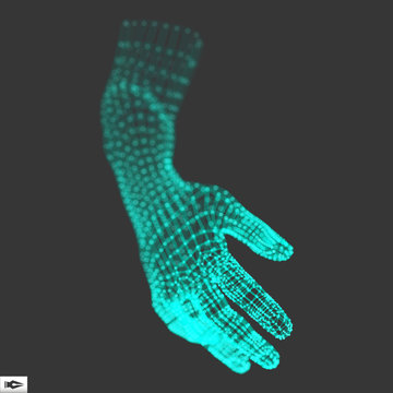 Human Arm. Human Hand Model. Hand Scanning. 3d Covering Skin