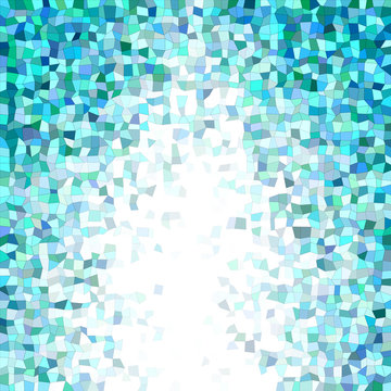 Blue irregular rectangle mosaic vector background