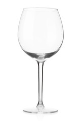 Empty wine glass isolated on white, clipping path