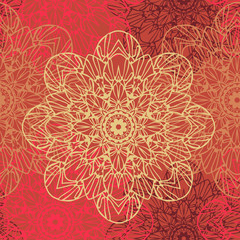 Seamless pattern. Decorative floral pattern in beautiful colors. Vector illustration