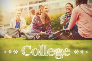 Composite image of college message