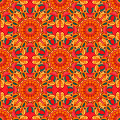 Seamless pattern. Decorative pattern in beautiful colors. Vector illustration