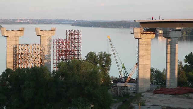Construction of the bridge. Equipment and facilities.
