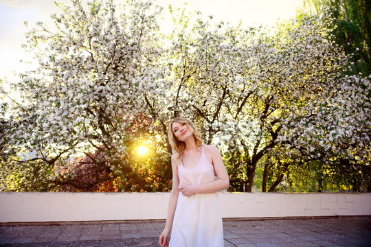 The girl in the garden