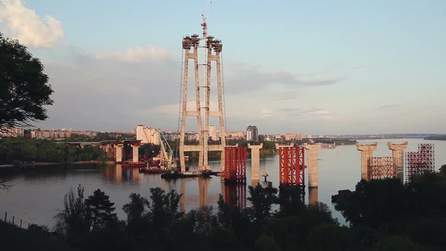 Construction of the bridge. Equipment and facilities.