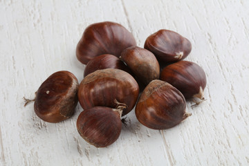 Chestnuts heap