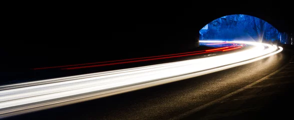 light trails in tunnel © Todorov