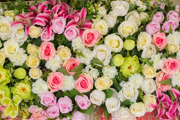 beautiful wedding Artificial flower background