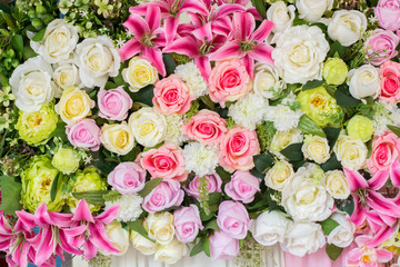 beautiful wedding Artificial flower background