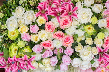 beautiful wedding Artificial flower background