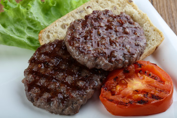 Grilled burger cutlet