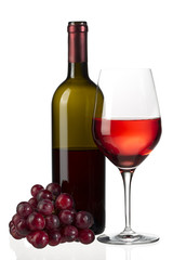 red wine and grapes