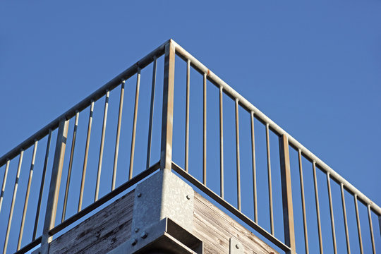 Parapet Railing With Background Blue Sky