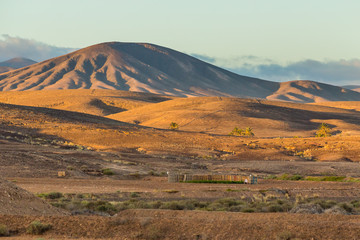 Fototapeta na wymiar Landscape In Fuerteventura, Canary Islands, Spain