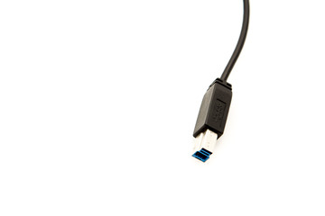 Black USB cable port.