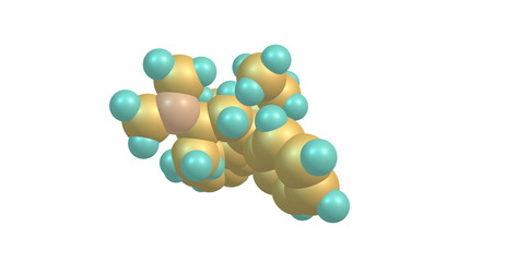 Acetylmethadol molecular structure isolated on white