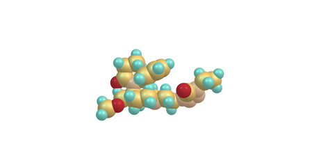 Alfentanil molecular structure isolated on white