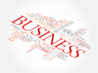 Business word cloud, business concept