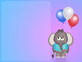 elephant with balloons