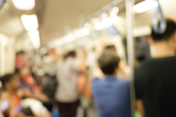 abstract blur people in subway