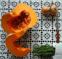 Cooking pumpkin soup