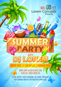 Summer Partyl poster design